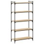 Librería 5 estantes madera ingeniería roble Sonoma 80x30x154 cm de , Librerías y estanterías - Ref: Foro24-837678, Precio: 68...