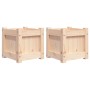 Jardineras de exterior 2 unidades madera maciza de pino de , Maceteros y jardineras - Ref: Foro24-837395, Precio: 54,93 €, De...