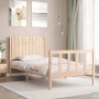 Estructura de cama con cabecero madera maciza 100x200 cm de , Camas y somieres - Ref: Foro24-3192936, Precio: 133,32 €, Descu...