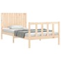 Estructura de cama con cabecero madera maciza 100x200 cm de , Camas y somieres - Ref: Foro24-3192936, Precio: 133,32 €, Descu...