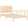Estructura de cama con cabecero madera maciza 100x200 cm de , Camas y somieres - Ref: Foro24-3192936, Precio: 133,32 €, Descu...