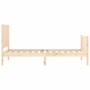 Estructura de cama con cabecero madera maciza 100x200 cm de , Camas y somieres - Ref: Foro24-3192936, Precio: 133,32 €, Descu...