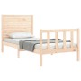 Estructura de cama individual con cabecero madera maciza de , Camas y somieres - Ref: Foro24-3193166, Precio: 101,95 €, Descu...