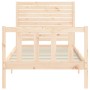 Estructura de cama individual con cabecero madera maciza de , Camas y somieres - Ref: Foro24-3193166, Precio: 101,95 €, Descu...