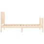 Estructura de cama individual con cabecero madera maciza de , Camas y somieres - Ref: Foro24-3193166, Precio: 101,95 €, Descu...