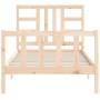 Estructura de cama con cabecero madera maciza 100x200 cm de , Camas y somieres - Ref: Foro24-3191961, Precio: 117,94 €, Descu...