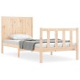 Estructura de cama individual con cabecero madera maciza de , Camas y somieres - Ref: Foro24-3192581, Precio: 106,26 €, Descu...