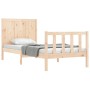 Estructura de cama individual con cabecero madera maciza de , Camas y somieres - Ref: Foro24-3192581, Precio: 106,26 €, Descu...