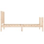 Estructura de cama individual con cabecero madera maciza de , Camas y somieres - Ref: Foro24-3192581, Precio: 106,26 €, Descu...