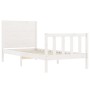 Estructura de cama con cabecero madera maciza blanco 100x200 cm de , Camas y somieres - Ref: Foro24-3192742, Precio: 144,87 €...