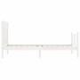 Estructura de cama con cabecero madera maciza blanco 100x200 cm de , Camas y somieres - Ref: Foro24-3192742, Precio: 144,87 €...