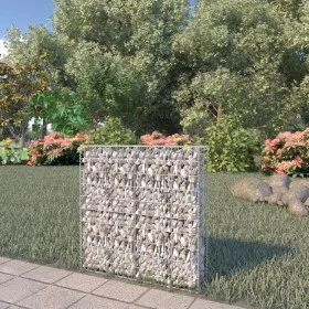 Muro de gaviones con cubiertas acero galvanizado 80x20x100 cm de vidaXL, Paneles de vallas - Ref: Foro24-143577, Precio: 47,4...