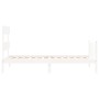Estructura de cama con cabecero madera maciza blanco 100x200 cm de , Camas y somieres - Ref: Foro24-3193262, Precio: 122,13 €...