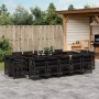 Set comedor de jardín con cojines 15 pzas ratán sintético negro en Conjuntos de jardín | Comprar online en Foru.es