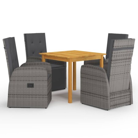 Juego de comedor para jardín 5 piezas gris de , Conjuntos de jardín - Ref: Foro24-3067720, Precio: 879,79 €, Descuento: %