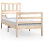 Estructura de cama individual pequeña madera maciza 75x190 cm de , Camas y somieres - Ref: Foro24-3101048, Precio: 92,94 €, D...