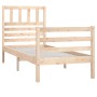 Estructura de cama individual pequeña madera maciza 75x190 cm de , Camas y somieres - Ref: Foro24-3101048, Precio: 92,94 €, D...