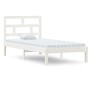 Estructura de cama individual de madera maciza blanco 90x190 cm de , Camas y somieres - Ref: Foro24-3101184, Precio: 94,14 €,...
