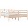 Estructura de cama de madera maciza de pino 140x190 cm de , Camas y somieres - Ref: Foro24-3101263, Precio: 129,16 €, Descuen...