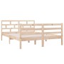 Estructura de cama de madera maciza de pino 140x190 cm de , Camas y somieres - Ref: Foro24-3101263, Precio: 129,16 €, Descuen...