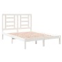 Estructura de cama doble pequeña madera maciza blanca 120x190cm de , Camas y somieres - Ref: Foro24-3104319, Precio: 122,52 €...