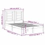 Estructura de cama doble pequeña madera maciza blanca 120x190cm de , Camas y somieres - Ref: Foro24-3104319, Precio: 122,52 €...