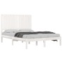 Estructura de cama doble pequeña madera maciza blanca 120x190cm de , Camas y somieres - Ref: Foro24-3104384, Precio: 126,98 €...