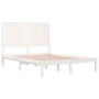 Estructura de cama doble pequeña madera maciza blanca 120x190cm de , Camas y somieres - Ref: Foro24-3104384, Precio: 126,98 €...