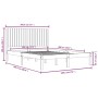 Estructura de cama madera maciza 180x200 cm de , Camas y somieres - Ref: Foro24-3104428, Precio: 172,49 €, Descuento: %