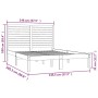 Estructura de cama de madera maciza 140x200 cm de , Camas y somieres - Ref: Foro24-3104608, Precio: 154,12 €, Descuento: %