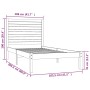 Estructura de cama de madera maciza 100x200 cm de , Camas y somieres - Ref: Foro24-3104598, Precio: 112,23 €, Descuento: %