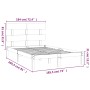 Estructura de cama madera maciza 180x200 cm de , Camas y somieres - Ref: Foro24-3104688, Precio: 133,58 €, Descuento: %
