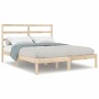 Estructura de cama madera maciza de pino 140x190 cm de , Camas y somieres - Ref: Foro24-3104913, Precio: 102,37 €, Descuento: %