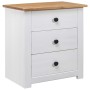 Mesita de noche madera maciza pino Panamá blanco 46x40x57 cm de vidaXL, Mesitas de noche - Ref: Foro24-282654, Precio: 83,59 ...