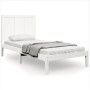 Estructura de cama madera maciza de pino blanco 75x190 cm de , Camas y somieres - Ref: Foro24-3105691, Precio: 114,05 €, Desc...