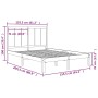 Estructura de cama madera maciza de pino 150x200 cm de , Camas y somieres - Ref: Foro24-3105735, Precio: 148,91 €, Descuento: %