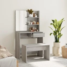 Juego de tocador color gris Sonoma 74,5x40x141 cm de , Tocadores para dormitorios - Ref: Foro24-3114145, Precio: 91,95 €, Des...