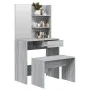 Juego de tocador color gris Sonoma 74,5x40x141 cm de , Tocadores para dormitorios - Ref: Foro24-3114145, Precio: 91,95 €, Des...