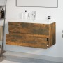 Mueble de baño con lavabo madera contrachapada roble ahumado de , Tocadores de baño - Ref: Foro24-3152882, Precio: 304,24 €, ...