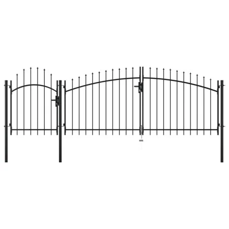 Schwarzes Gartentor aus Stahl 2x4 m von vidaXL, Gartentore - Ref: Foro24-144364, Preis: 362,46 €, Rabatt: %