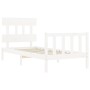 Estructura de cama con cabecero madera maciza blanco 100x200 cm de , Camas y somieres - Ref: Foro24-3193327, Precio: 122,04 €...