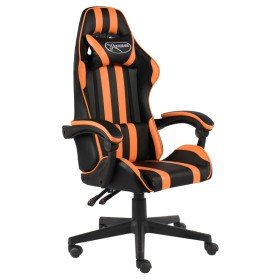 Silla gaming de cuero sintético negro y naranja en Sillas de oficina | Comprar online en Foru.es