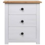 Mesita de noche madera maciza pino Panamá blanco 46x40x57 cm de vidaXL, Mesitas de noche - Ref: Foro24-282654, Precio: 83,59 ...