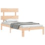 Estructura de cama con cabecero madera maciza de , Camas y somieres - Ref: Foro24-3193496, Precio: 87,80 €, Descuento: %