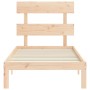 Estructura de cama con cabecero madera maciza de , Camas y somieres - Ref: Foro24-3193496, Precio: 87,80 €, Descuento: %