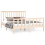 Estructura de cama con cabecero madera de pino blanco 150x200cm de , Camas y somieres - Ref: Foro24-3188211, Precio: 162,70 €...