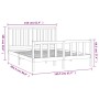 Estructura de cama con cabecero madera de pino blanco 150x200cm de , Camas y somieres - Ref: Foro24-3188211, Precio: 162,70 €...