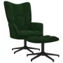 Relaxation chair with dark green velvet stool by , Armchairs - Ref: Foro24-328108, Price: 165,96 €, Discount: %