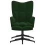 Silla de relajación con taburete terciopelo verde oscuro de , Sillones - Ref: Foro24-328108, Precio: 165,96 €, Descuento: %