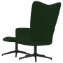 Silla de relajación con taburete terciopelo verde oscuro de , Sillones - Ref: Foro24-328108, Precio: 165,96 €, Descuento: %